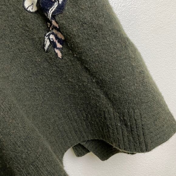 Zadig & Voltaire Dark Green Sweater with Skull and Floral Embroidery - Picture 13 of 14